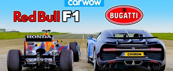 Bugatti Chiron Drag Races F1 Car