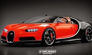 Bugatti Chiron Grand Sport Roadster Rendering Looks Cool