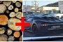 Bugatti Chiron Prototype Squeezes Past a Load of Wood