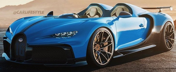 Bugatti Chiron Pur Sport Speedster Rendered