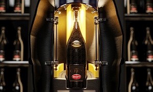 Bugatti Crams Satellite Technology in Their Customizable Car-Inspired Champagne Bottle