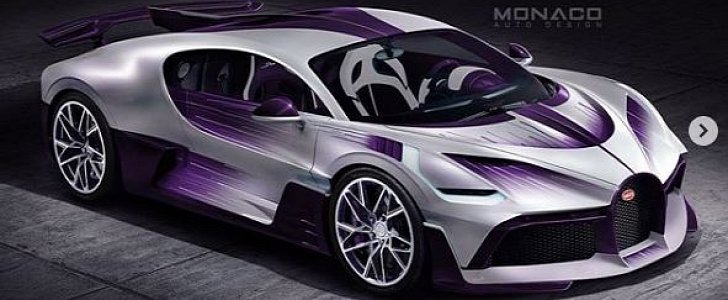 Bugatti Divo Gets Purple Spec Rendering