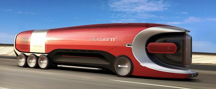 Bugatti Hyper Truck Rendering Belongs in a Movie