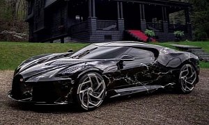 Bugatti La Voiture Noire Marble Wrap Looks Spot On