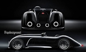 Bugatti La Voiture Noire Masterfully Converts to Modern Type 57G by Way of CGI
