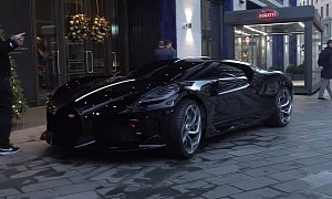 Bugatti La Voiture Noire Shows Up in London, Goes on Display for Christmas