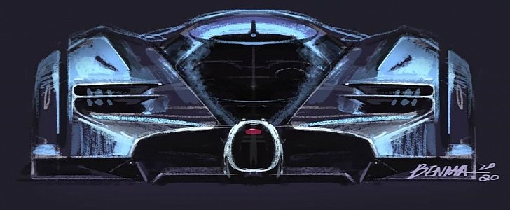 Bugatti Le Mans Hypercar racer (rendering)
