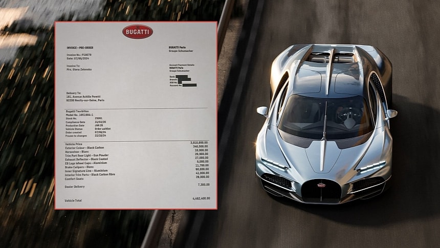 Bugatti Tourbillon and fake sales invoice