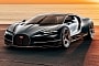 Bugatti Tourbillon V16-Powered Hypercar Digitally Trades Its Wheels for a Set of Vossens