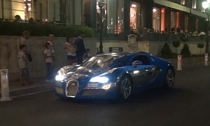 Bugatti Veyron “Bleu” Centenaire Spotted in Monaco