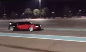 Bugatti Veyron Goes Drifting, Tires Scream Out Their Astronomical Price