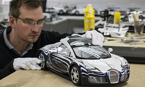 Bugatti Veyron Grand Sport l’Or Blanc Scale Model Is Beautiful