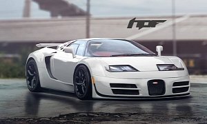 Bugatti Veyron SS Meets EB110 in Awesome Generation Gap-Busting Mashup