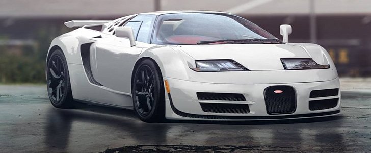 Bugatti Veyron SS Meets EB110: rendering