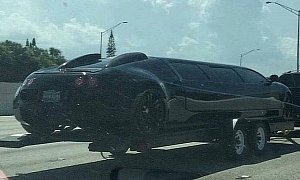 Bugatti Veyron Stretch Limo Looks Fake, Still Needs to Be Killed with Fire