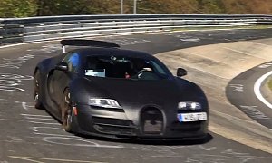 Bugatti Veyron Successor Prototype Seen Driving Slowly Around the Nurburgring