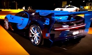 Bugatti Vision Gran Turismo Exhaust Sounds Insanely Good at Paris Concept Show