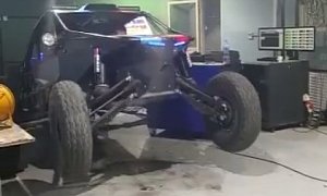 Extreme Turbo Buggy Pulls Massive Wheelie while on Dyno, Boost Is Hilarious