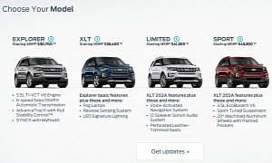 Build Your Own 2016 Ford Explorer Website Fires Up, Priced at $30,700