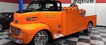 Bulky 1948 Ford COE Comes with Matching Harley-Davidson Big Dog Chopper