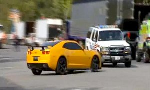 Bumblebee Camaro Unexpected Crash During Filming