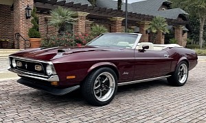 Burgundy Metallic 1971 Ford Mustang 351 Convertible Cleans up Really Nice