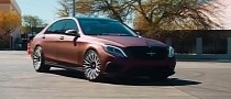 Burgundy-Wrap Mercedes S 550 Sits on Two-Tone Forgiatos Not Caring That It's Old