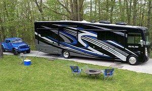Burn Near $300K for the 2023 Outlaw Motorhome With Versatile Garage: Fits Baby Vehicles