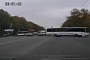 Bus Blocks View of Van Doing Illegal U-Turn - Crash is Unavoidable