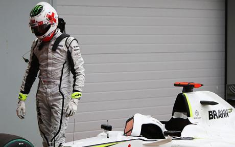 Disappointed Jenson Button after the British GP
