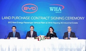 BYD Buys Land in Thailand from WHA Group to Make RHD Vehicles