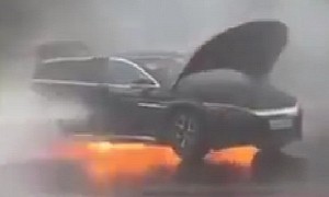 BYD Han EV Has Another Fire Episode, This Time In the Middle of the Road