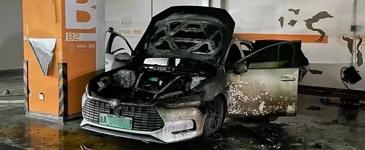 BYD Qin Pro Spontaneously Catches Fire in Beijing