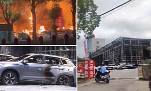 BYD Showroom Burns to the Ground After One Electric Car Bursts Into Flames