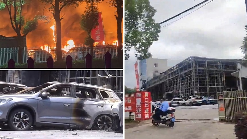 BYD showroom burns to the ground