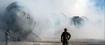 C-17 Globemaster III Gets Engulfed in Smoke, It's on Purpose
