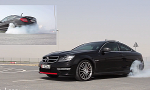 C 63 AMG Coupe Hates and Tortures its Rear Tires