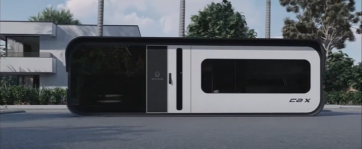 C2X Futuristic Tiny Home Comes with AI, Smart Mirrors, and Motion Sensing Lights