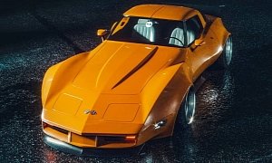 C3 Corvette "Wide Boy" Looks Like the Perfect Pumpkin