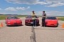 C5 Corvette Drags 2014 Ford Mustang GT, Winner Then Races C6 Corvette