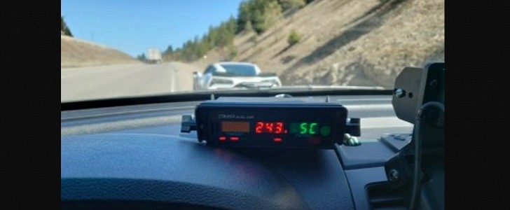 C7 Chevrolet Corvette driver gets car impounded for speeding at 151 mph in Canada