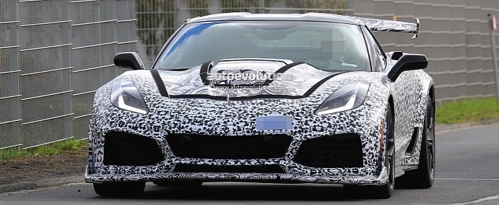2018 Chevrolet Corvette ZR1 prototype spied at the Nurburgring