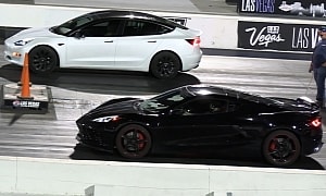C8 Chevy Corvette Drags Tesla Model 3, Someone Should Have Stayed at Home That Night