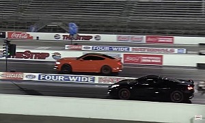 C8 Chevy Corvettes Drag Ford Mustang GTs, Someone Is Having a Very Bad Track Day