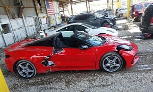 C8 Corvette Damaged by Chevy Dealer Now Listed on Copart, Looks Heartbreaking