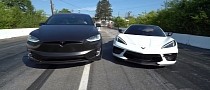 C8 Corvette Drag Races Tesla Model X, There Can Be Only One Winner