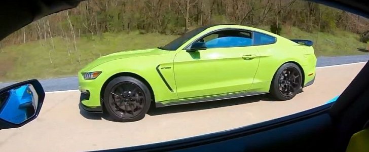 C8 Corvette Drag Races Tuned Ford Mustang GT350