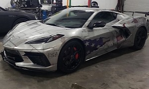 C8 Corvette "Figther Jet" Shows American Theme and Then Some