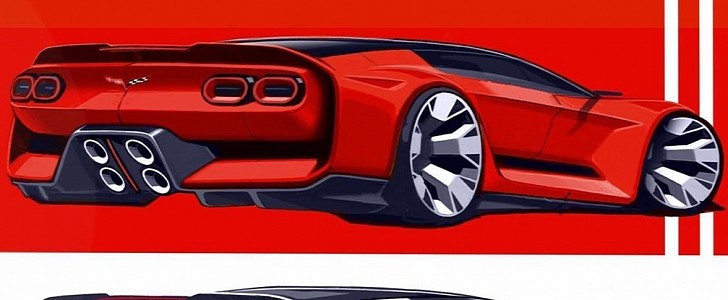 C8 Corvette "Hypercar" rendering