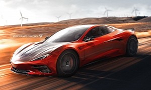 C8 Corvette Mashed Up With New Tesla Roadster II, Morphs Into AWD 2+2 Supercar